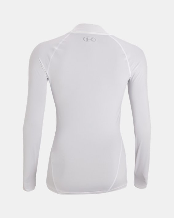 Women's HeatGear® Compression Mock Long Sleeve in White image number 6